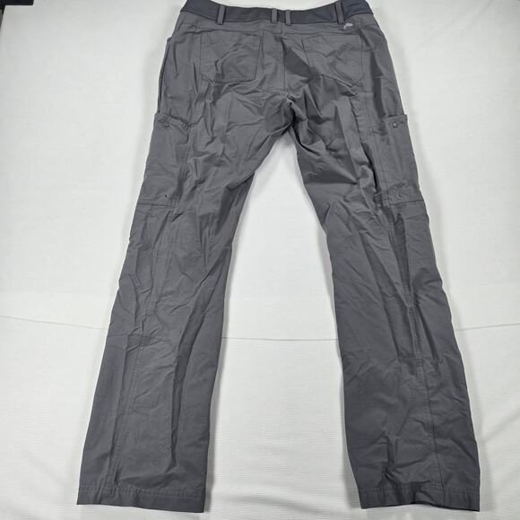 Simms Mid Rise Nylon Gray Outdoor Hiking Fishing Cargo Pants Women's Size Large - Picture 6 of 6